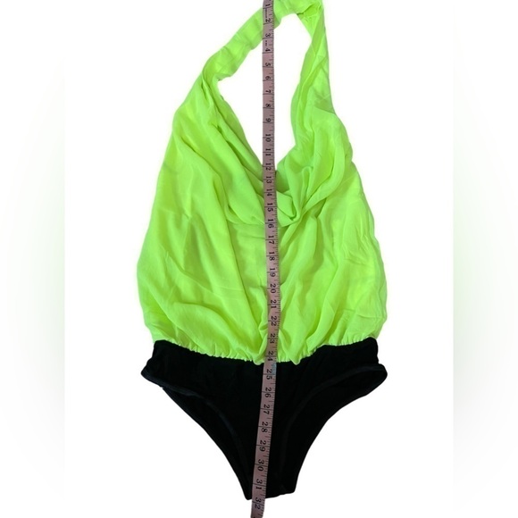 Double Zero Lime Green One Piece Backless Halter Top - Picture 8 of 13